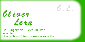 oliver lexa business card